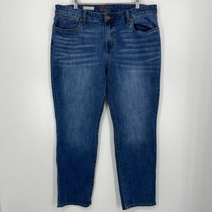 Kut From The Kloth Jeans Women's 16‎ Blue Carrie Boyfriend Medium Wash Cotton